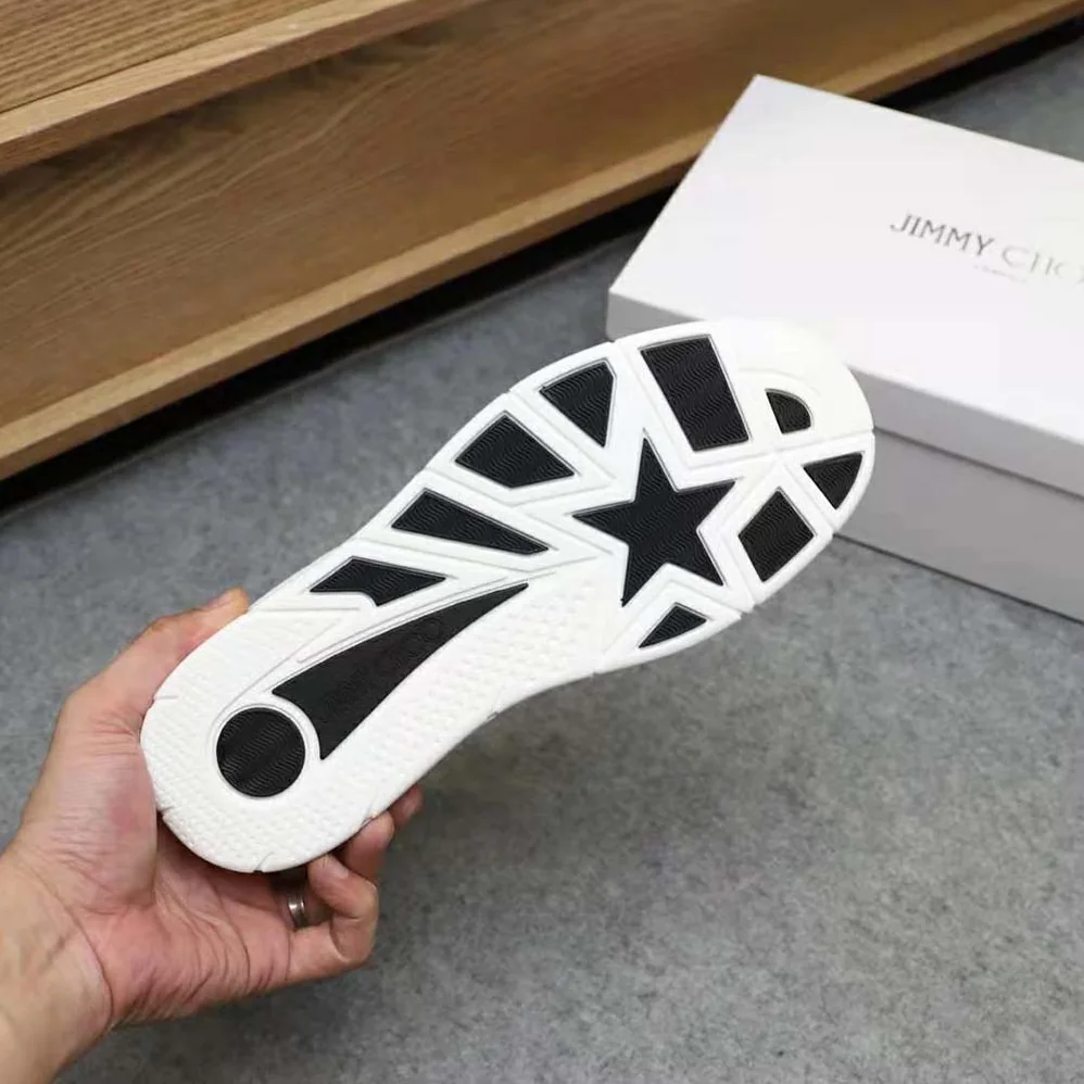 Jimmy Choo Hawaii/M White Calf Leather Lace for Men in Up Trainers