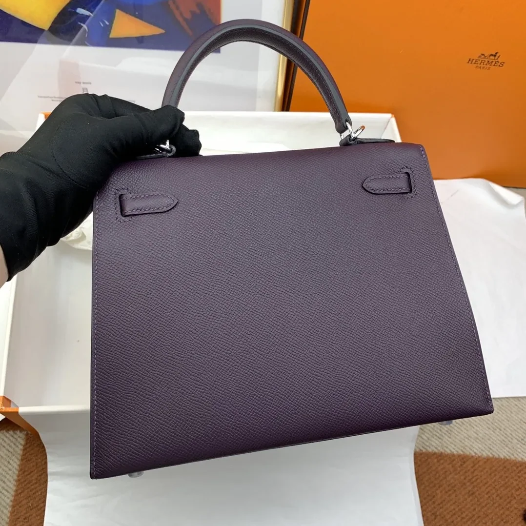 Hermes Kelly 25 Sellier Epsom Dark Purple Bag Hermes Kelly 25 Sellier Epsom Dark Purple Bag