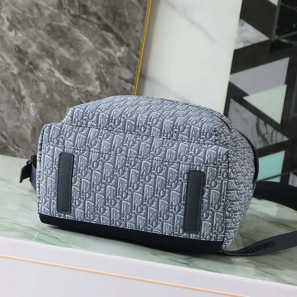Dior Rider Backpack Blue Dior Oblique Jacquard for Men