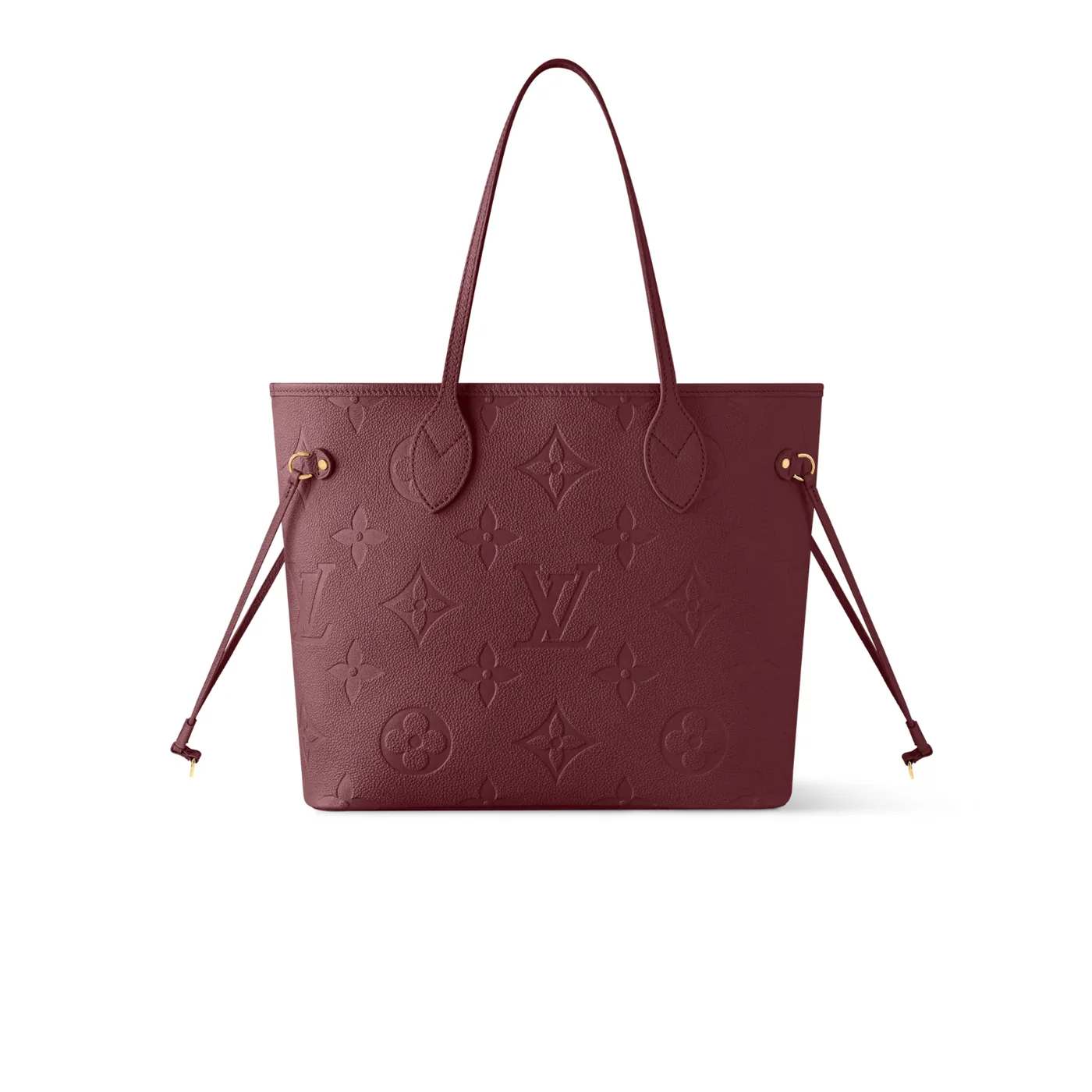 Louis Vuitton Neverfull MM Tote Bag in Wine Gold Hardware