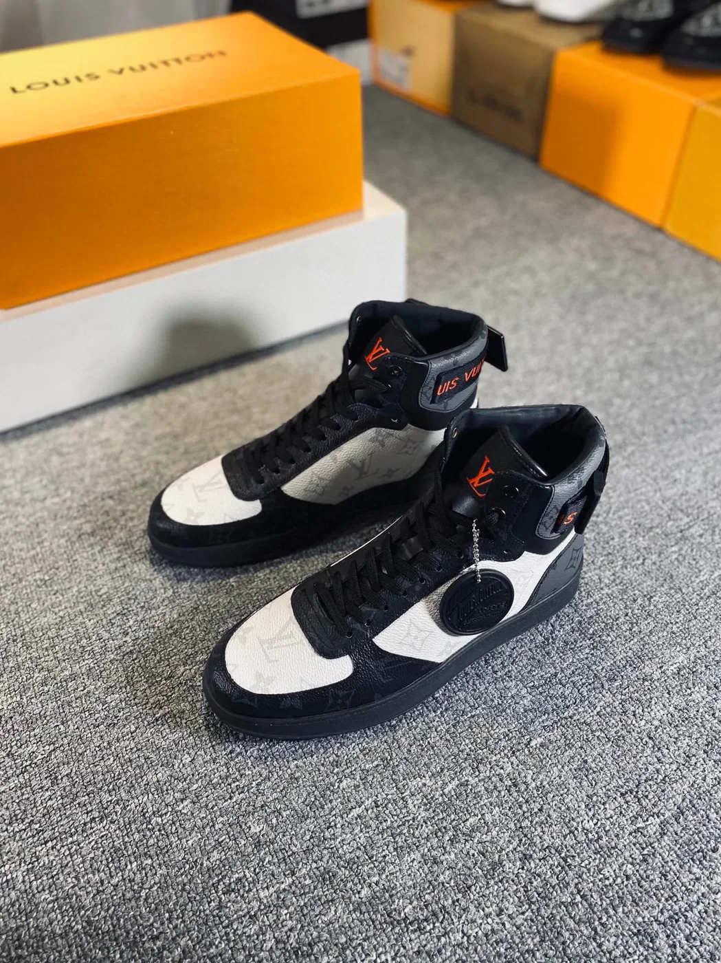 Louis Vuitton Rivoli Sneaker Boots Black And White Louis Vuitton Rivoli Sneaker Boots Black And White