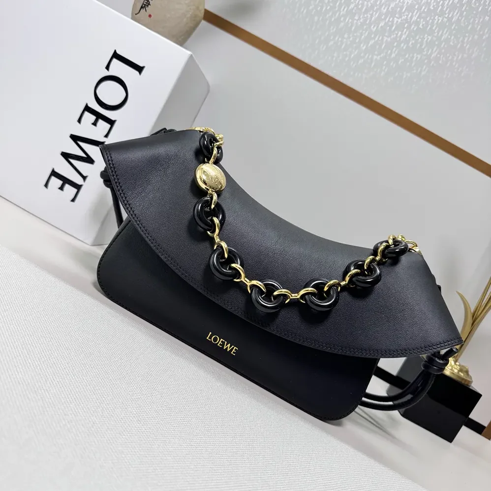Loewe Medium Ola Bag in Smooth Calfskin for Women in Black