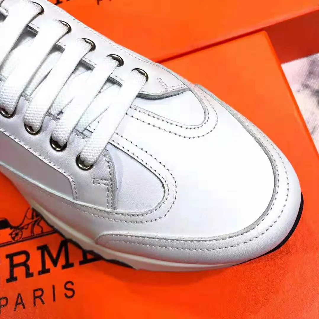 Hermes Trail sneaker in Calfskin for Women in White