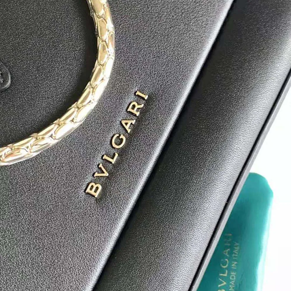 Bvlgari Serpenti Baia Small Shoulder Bag in Calf Leather for Women in Black Bvlgari Serpenti Baia Small Shoulder Bag in Calf Leather for Women in Black