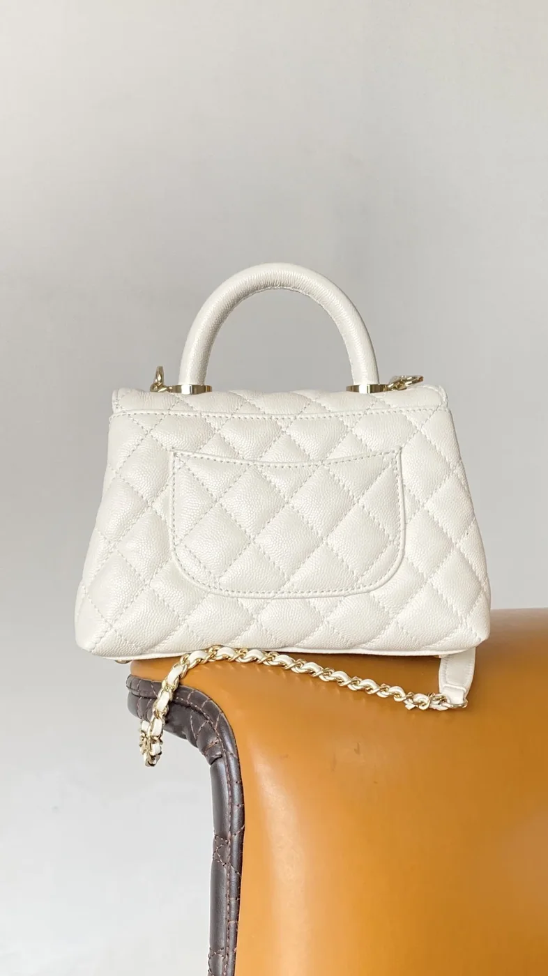 Chanel Coco Handle Mini Bag White 5,/ Chanel Coco Handle Mini Bag White 5,/