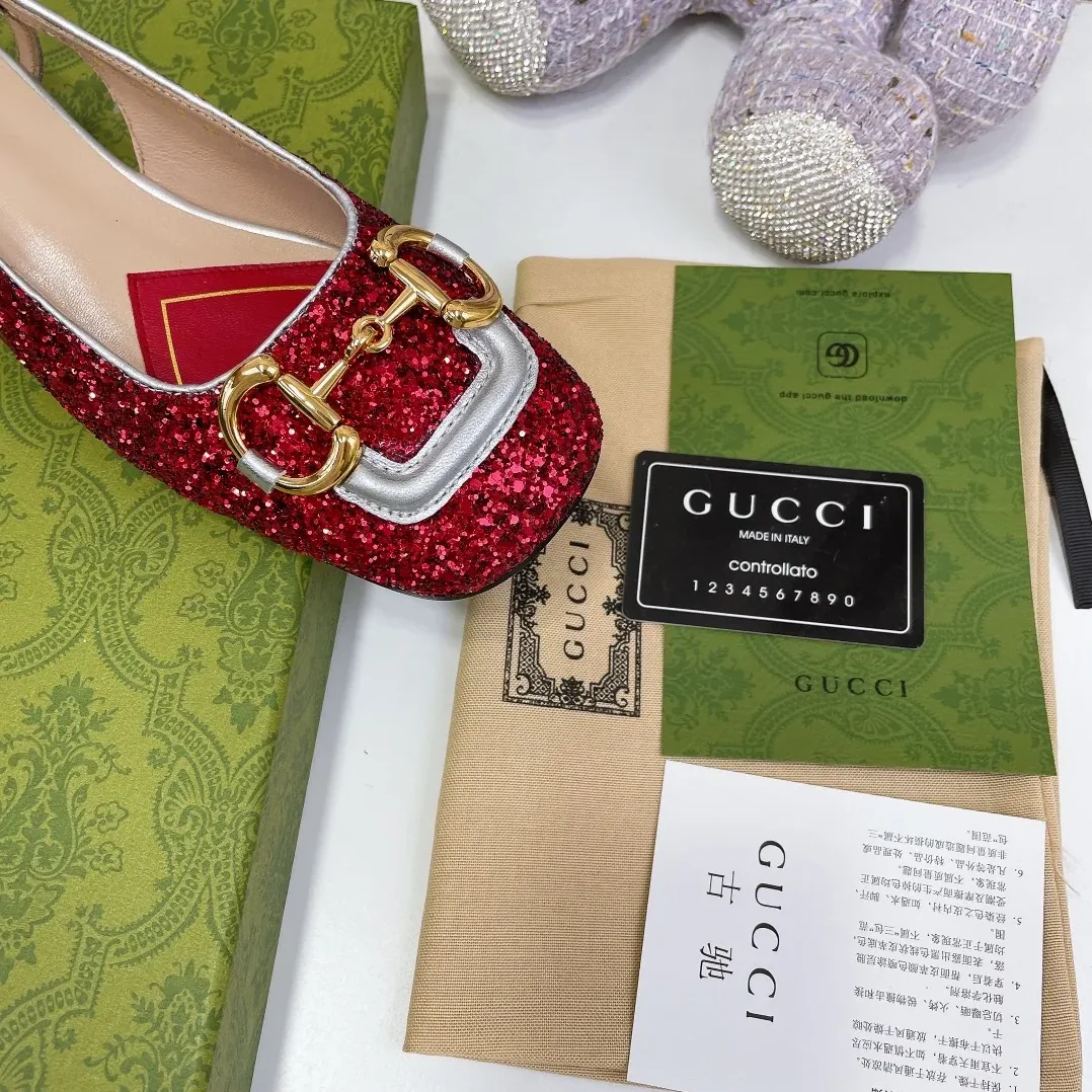 Gucci Lovelight Slingback With Horsebit Red