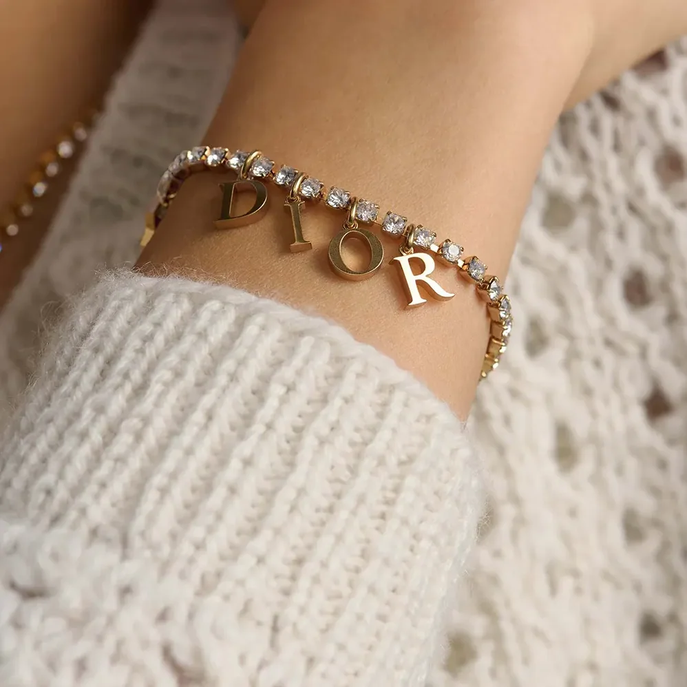 Dior Dio(r)evolution Bracelet Gold-Finish Metal and Silver for Women in Tone Crystals Dior Dio(r)evolution Bracelet Gold-Finish Metal and Silver for Women in Tone Crystals