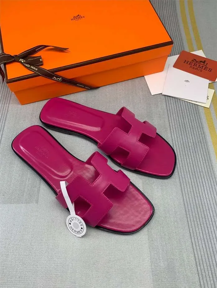 Hermes Oran Sandal Dark Pink