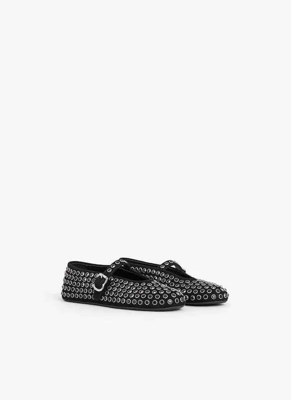 Alaia Stass Ballet Flats Black - AA3A029CK234 - 999