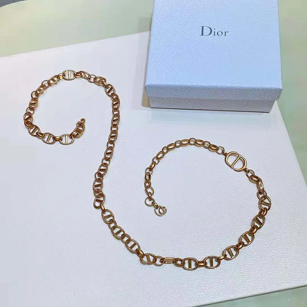 Dior Caro Chain Belt Shiny Gold-Finish Metal-10 MM for Women Dior Caro Chain Belt Shiny Gold-Finish Metal-10 MM for Women