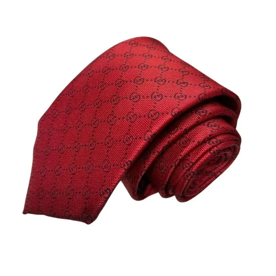 Gucci Pattern Silk Tie Red Gucci Pattern Silk Tie Red