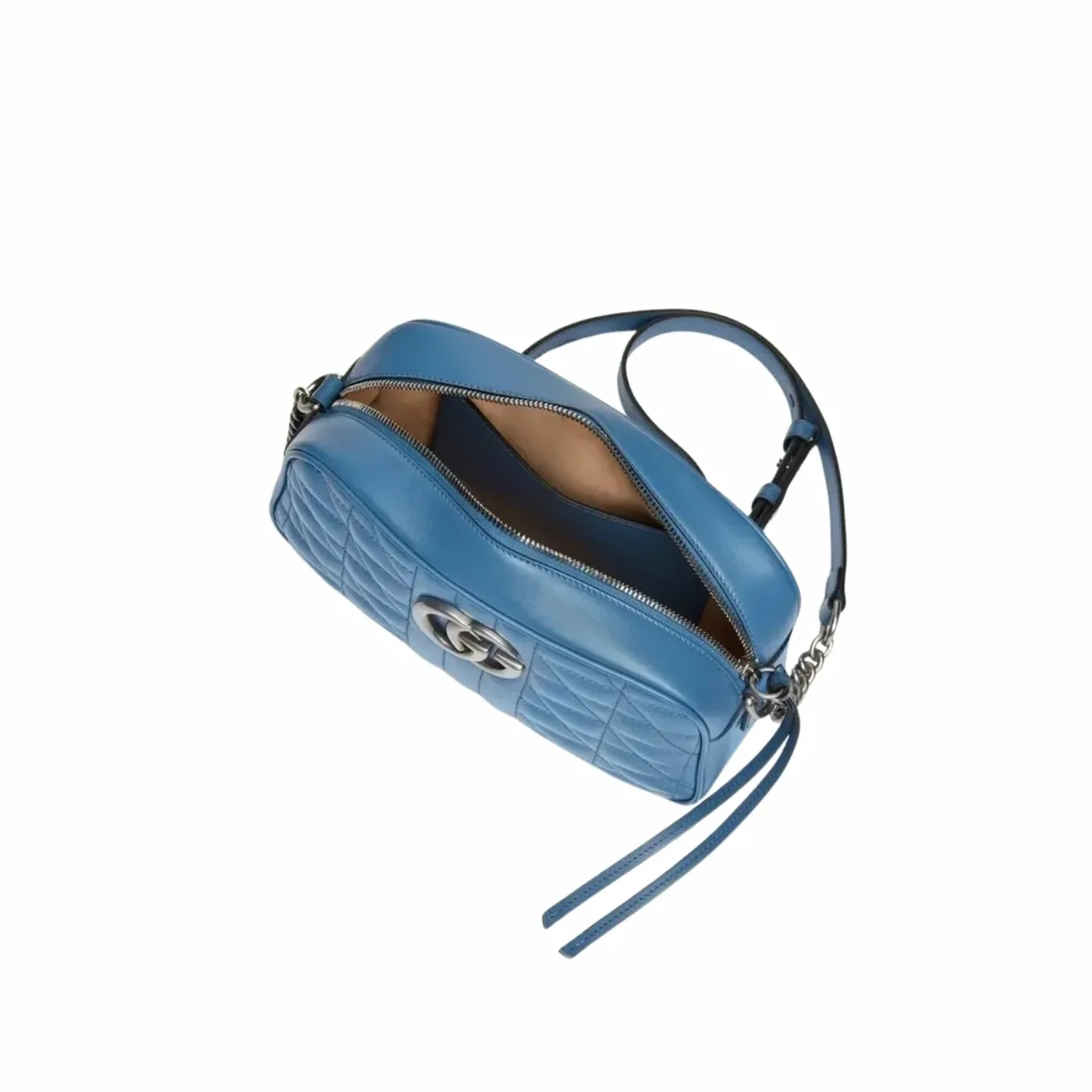 Gucci Marmont Matelasse Shoulder Bag in Blue Palladium Hardware Gucci Marmont Matelasse Shoulder Bag in Blue Palladium Hardware
