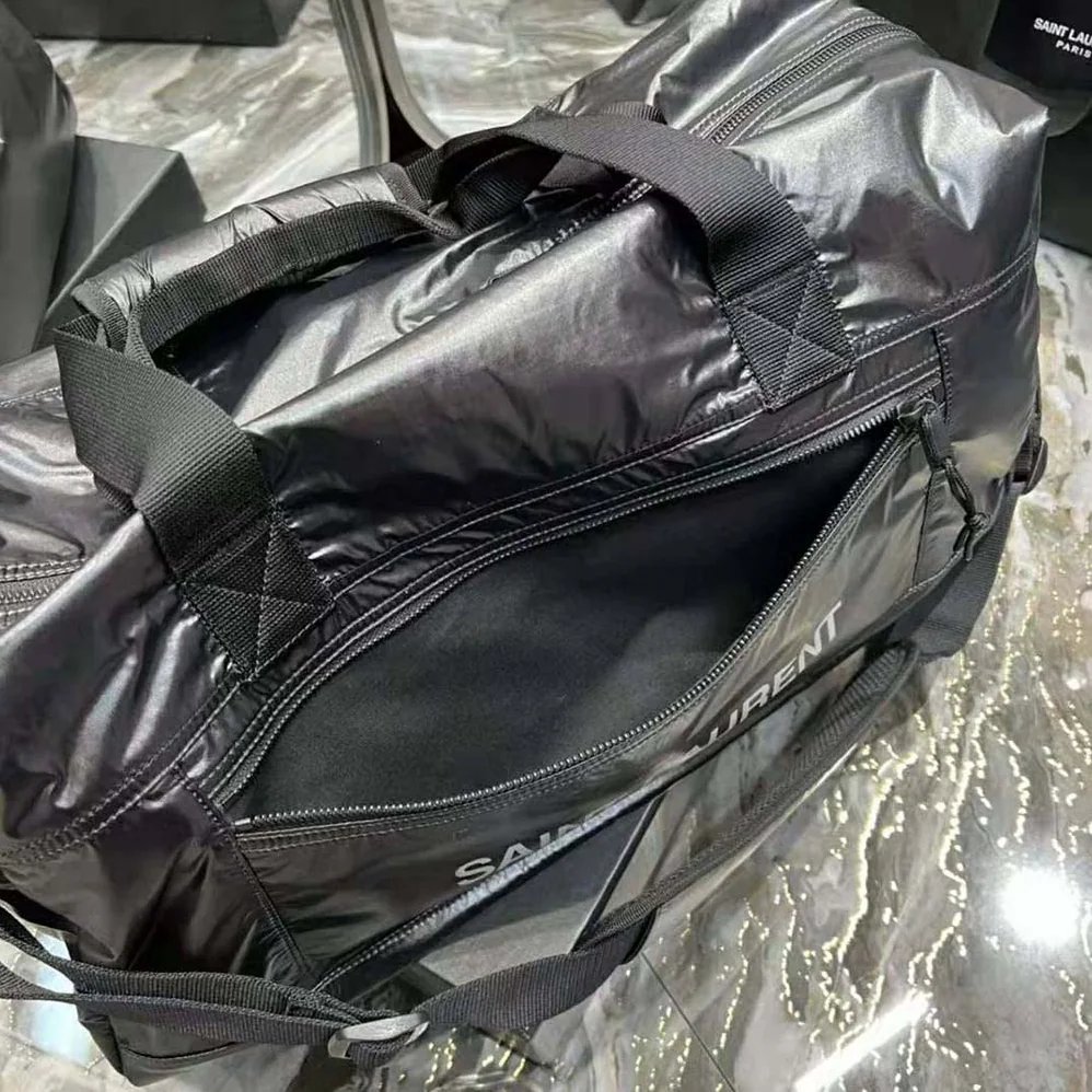 Saint Laurent YSL Nuxx Duffle in Nylon for Men in Black Saint Laurent YSL Nuxx Duffle in Nylon for Men in Black