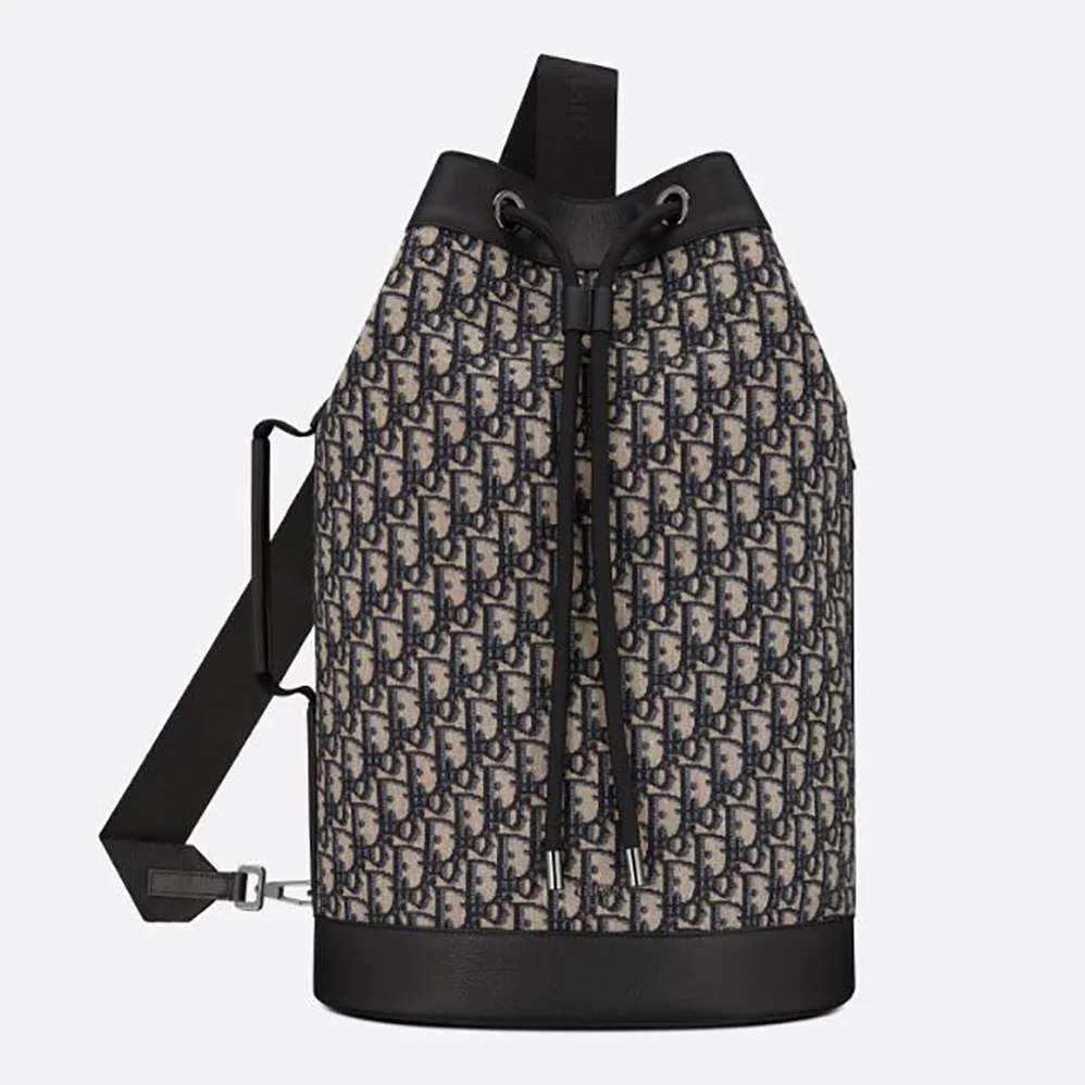 Dior Crossbody Backpack Beige and Black Dior Oblique Jacquard for Women