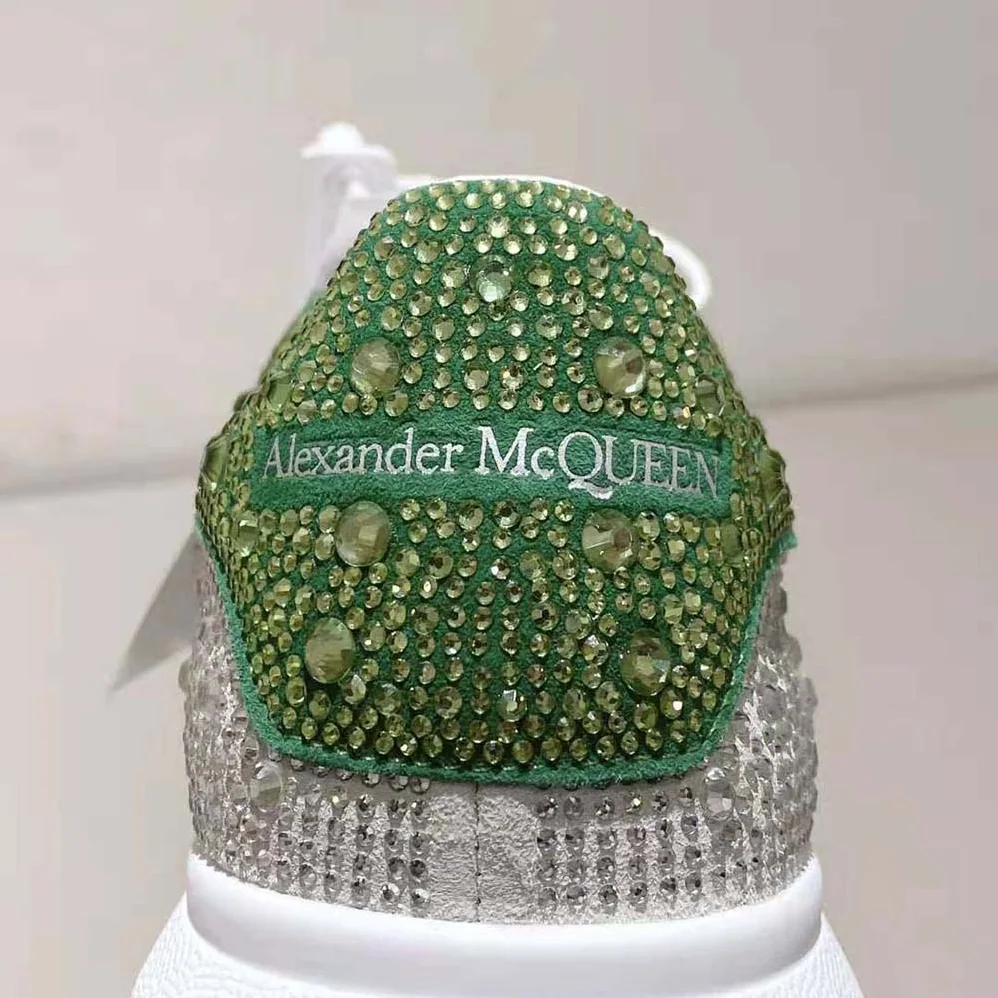 Alexander Mcqueen Oversized Sneaker in White for Women in Acid Green