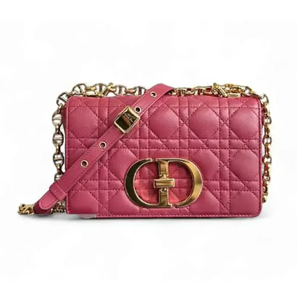 Dior Small Dior Caro Bag Rose Supple Cannage Calfskin for Women Dior Small Dior Caro Bag Rose Supple Cannage Calfskin for Women
