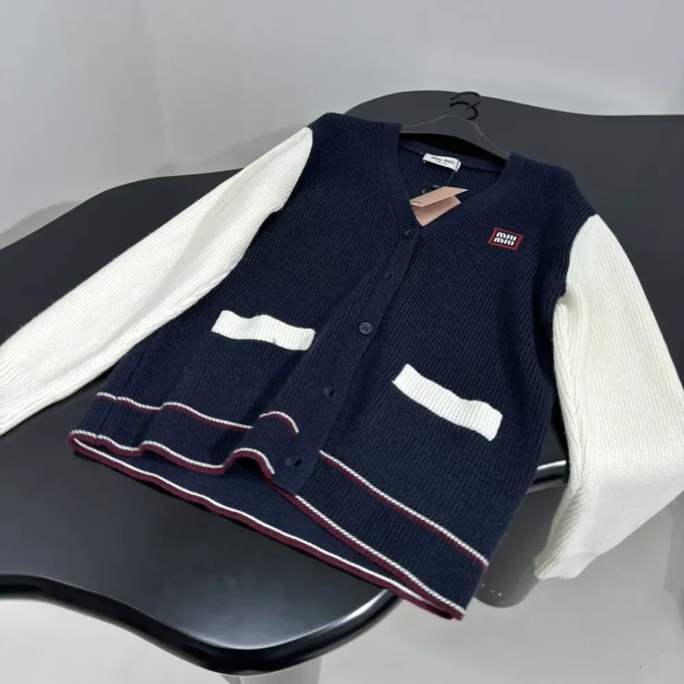 Miu Miu Wool and Cashmere Cardigan for Women Miu Miu Wool and Cashmere Cardigan for Women