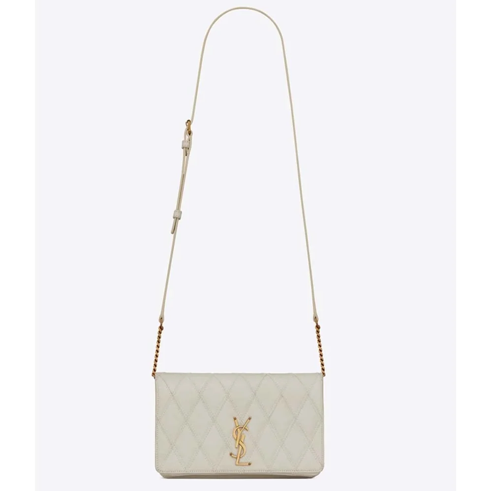 Saint Laurent YSL Angie Chain Bag Diamond for Women in Quilted Lambskin