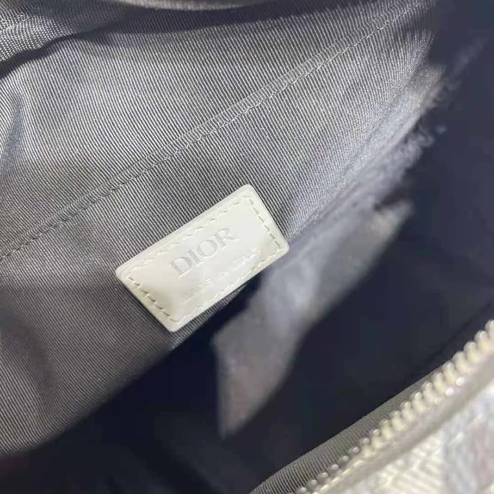 Dior Hit the Road Messenger Bag Dior Gray CD Diamond Canvas and Smooth Calfskin for Men