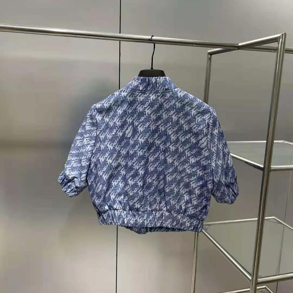 Fendi Light Blue Chambray Jacket for Women