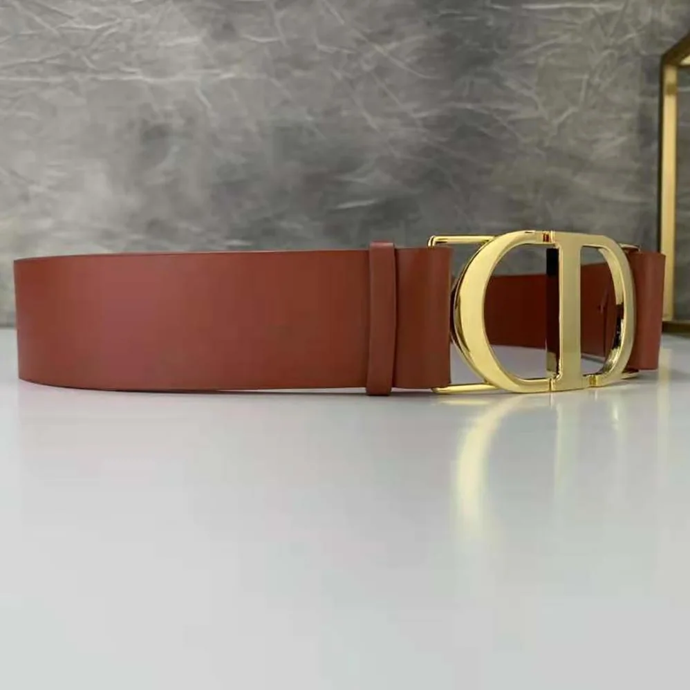 Dior 30 Montaigne Belt Dark Tan Smooth Calfskin, 40 MM for Women