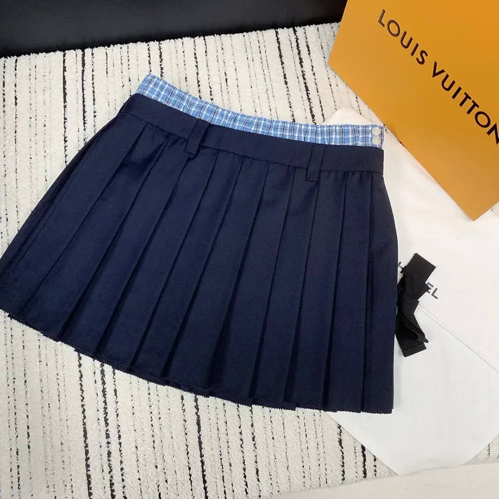 Miu Miu Pleated Batavia Miniskirt for Women Miu Miu Pleated Batavia Miniskirt for Women