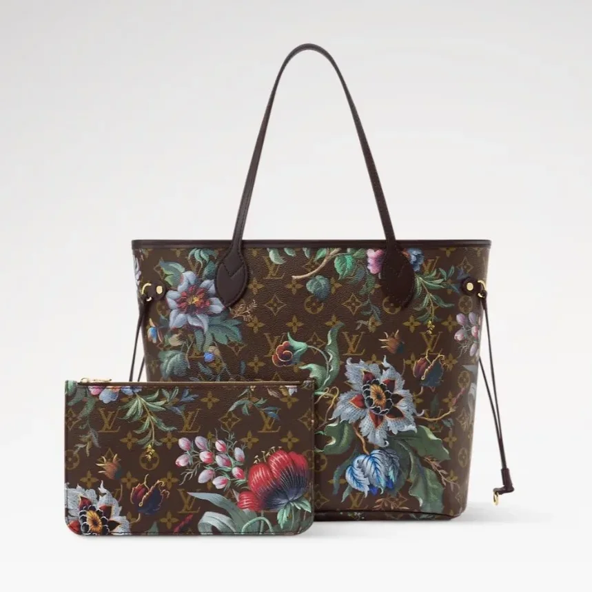 Louis Vuitton Neverfull MM Tote Bag / Brown Monogram Eden Gold Hardware