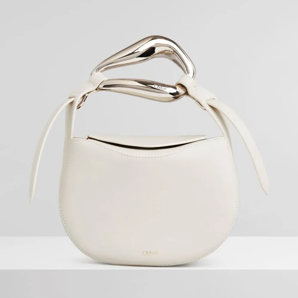Chloe Kiss Small Purse in Small Grain Calfskin for Women in White