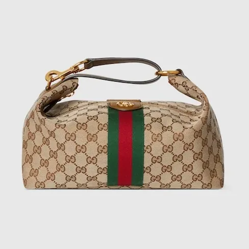 Gucci Vanity Medium Top Handle Bag in Beige/ Brown Gold Hardware Gucci Vanity Medium Top Handle Bag in Beige/ Brown Gold Hardware