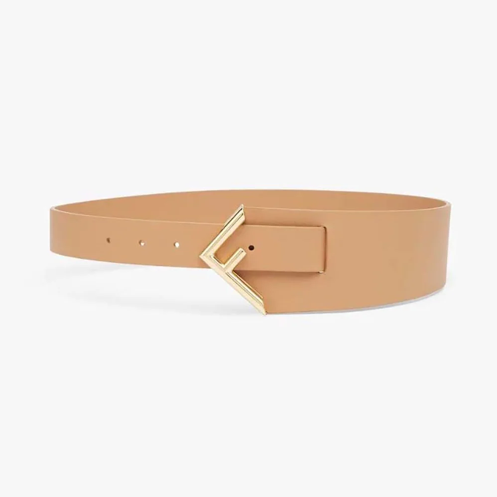 Fendi Beige Leather Belt for Women