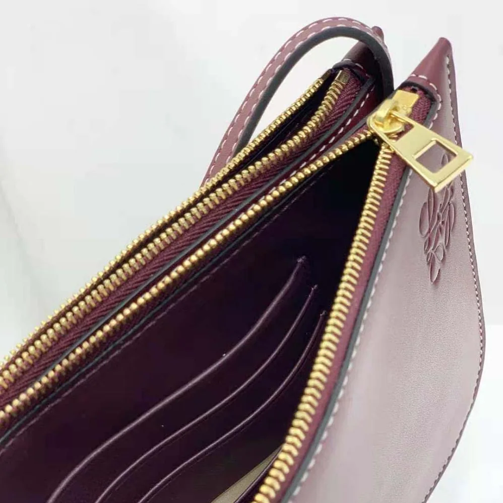 Loewe Gate Double Zip Pouch in Soft Calfskin for Women