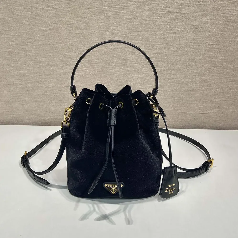 Prada Velvet Mini-bag with Nappa Leather Details for Women
