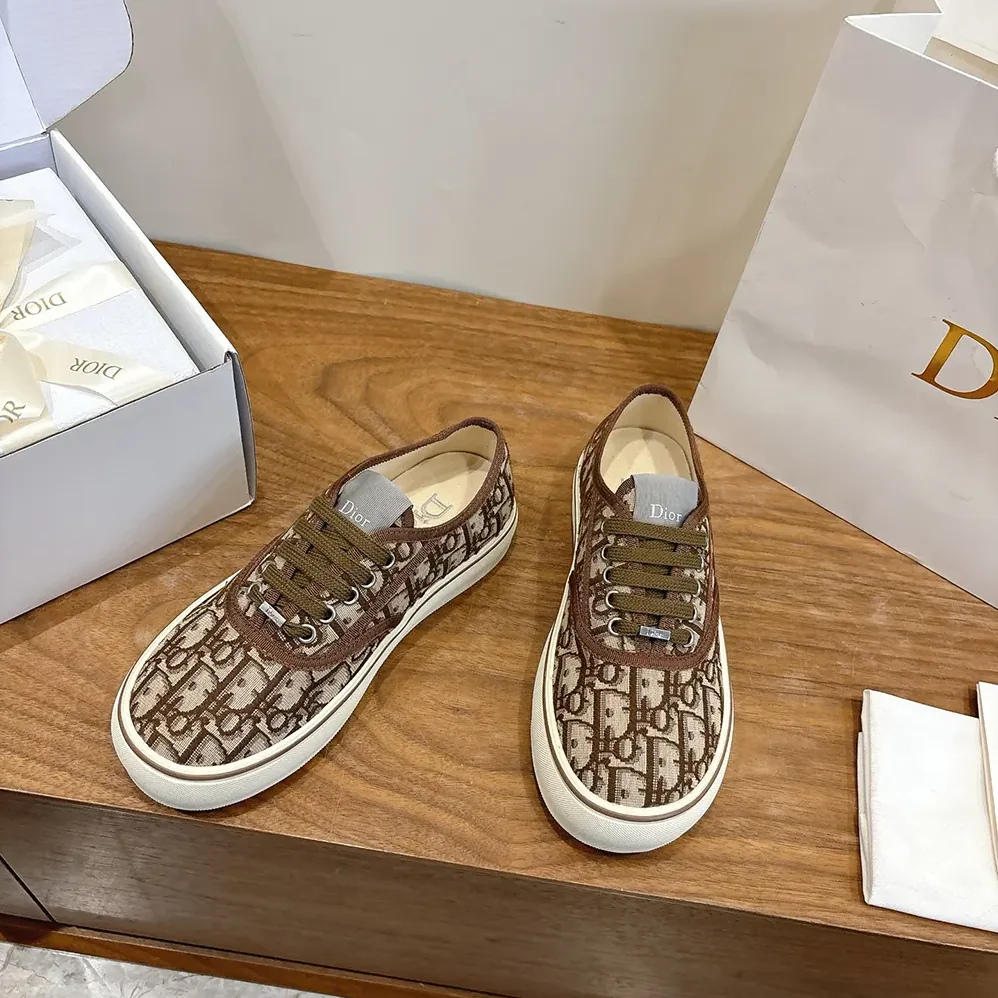 Dior Saltwind Sneaker Brown Dior Oblique Jacquard for Unisex