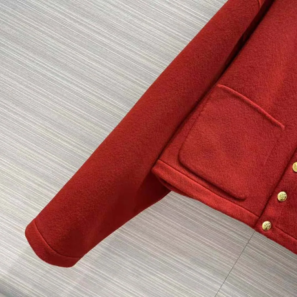Celine Reversible Snap Cardigan in Cashmere for Women in Maroon