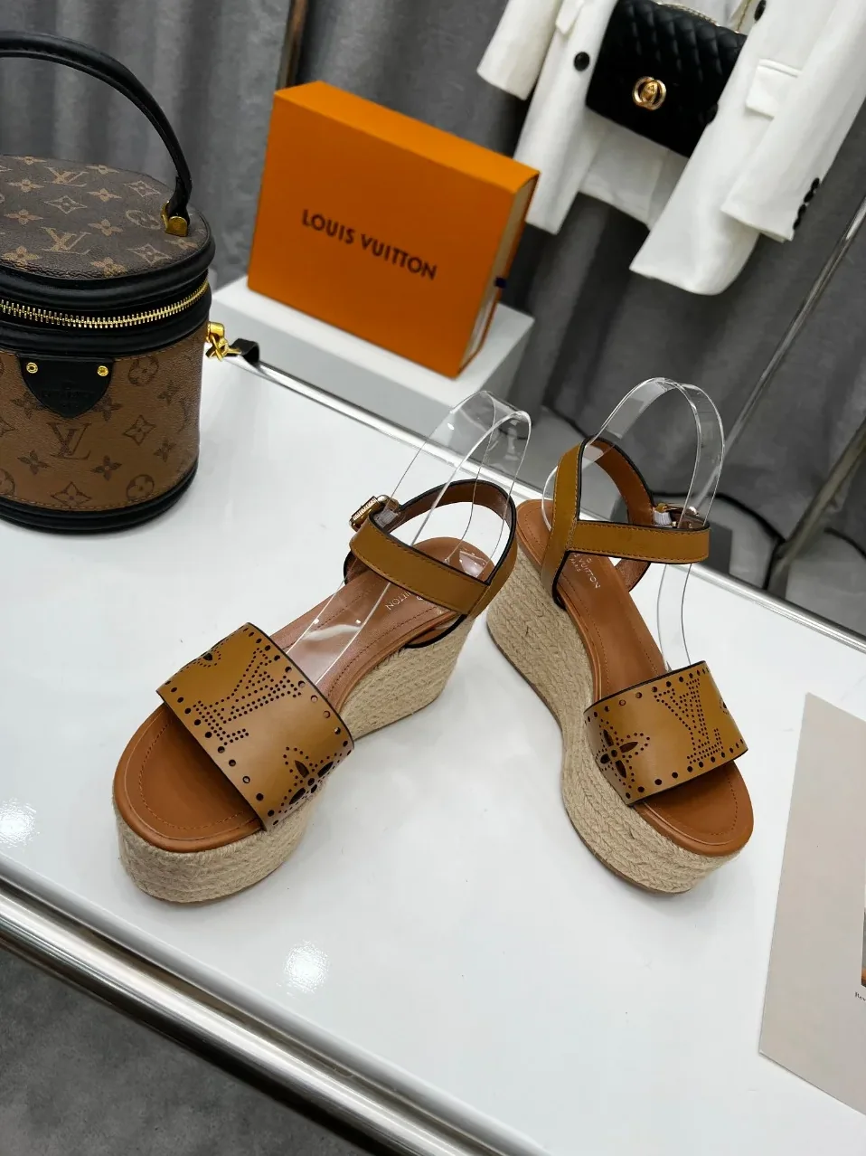 Louis Vuitton Starboard Wedge Sandal Brown LV 1A9PLN