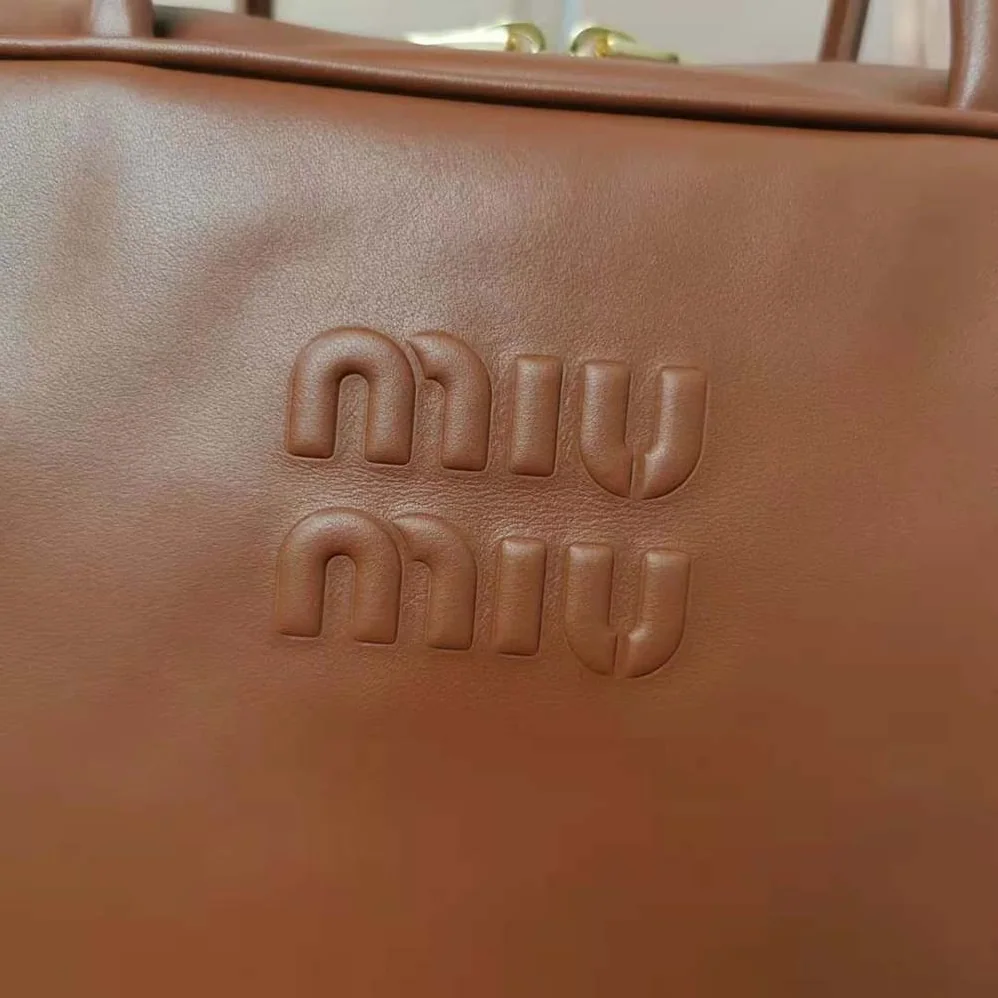 Miu Miu Leather Top-Handle Bag for Women in Brown