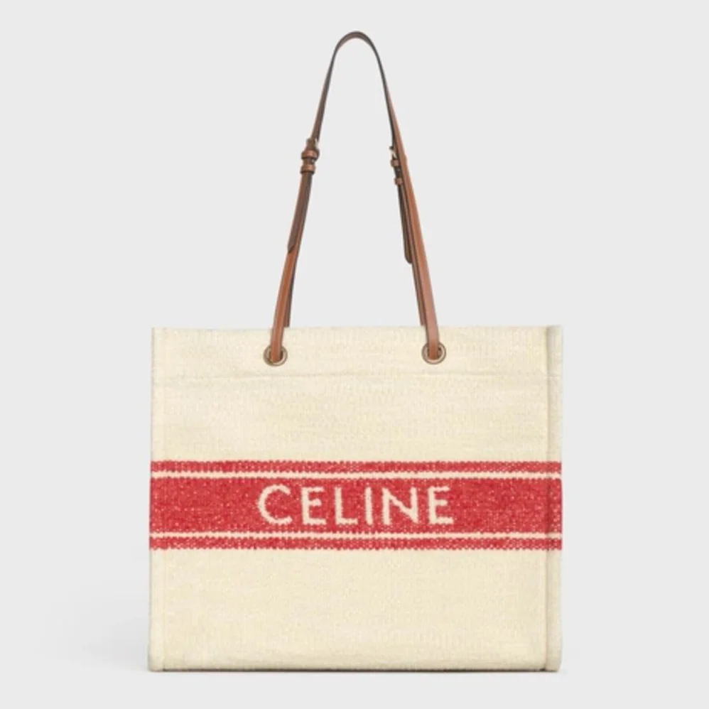 Celine Squared Cabas Celine in Plein Soleil Textile and Calfskin for Women Celine Squared Cabas Celine in Plein Soleil Textile and Calfskin for Women