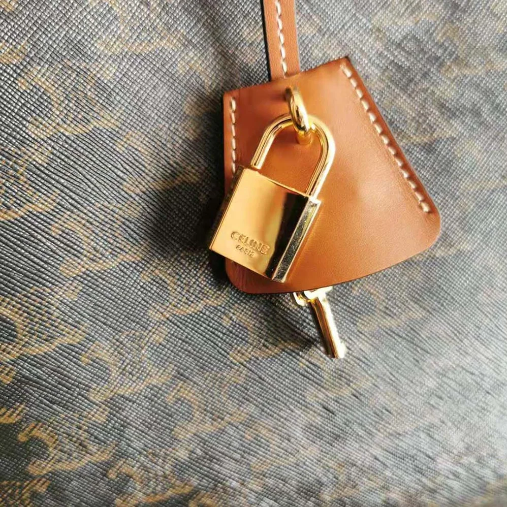 Celine Horizontal Cabas in Triomphe Canvas and Calfskin for Women