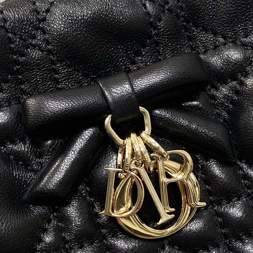 Dior Adiorable Mini Bucket Bag Black Cannage Lambskin for Women Dior Adiorable Mini Bucket Bag Black Cannage Lambskin for Women