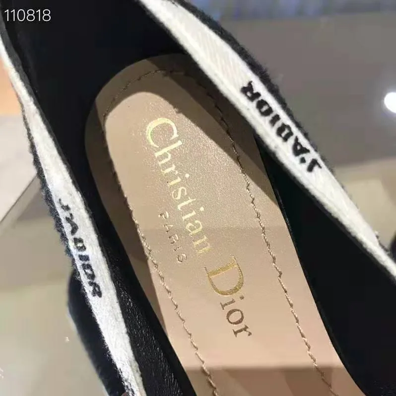 Dior J'adior Embroidered Pump Technical Canvas Embroidered Ribbon 6.5 cm Heel for Women