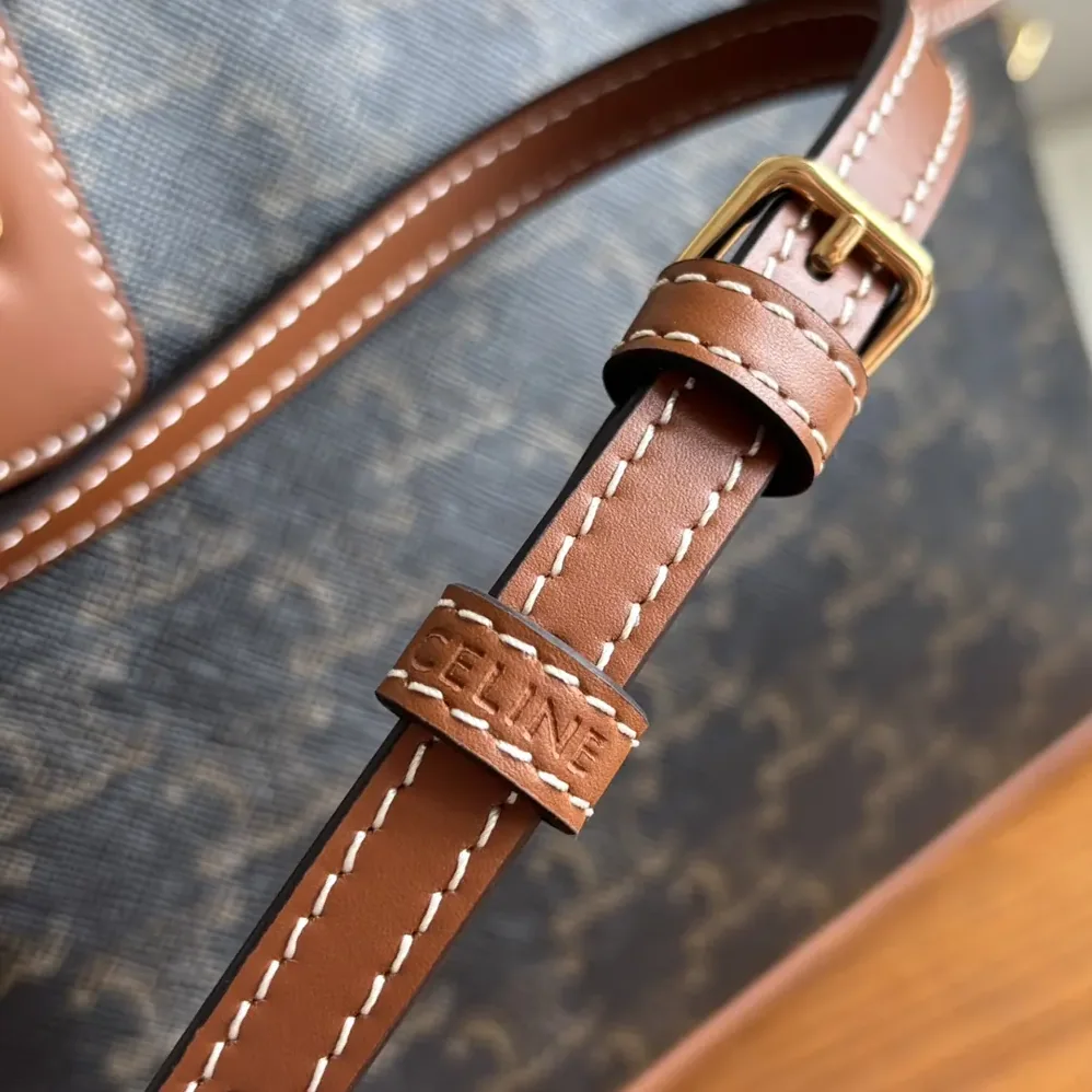 Celine Teen Honorine Bag in Triomphe Canvas and Calfskin for Women Celine Teen Honorine Bag in Triomphe Canvas and Calfskin for Women