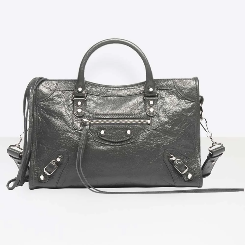 Balenciaga Classic Silver City Medium Size Lambskin Bag for Women Balenciaga Classic Silver City Medium Size Lambskin Bag for Women