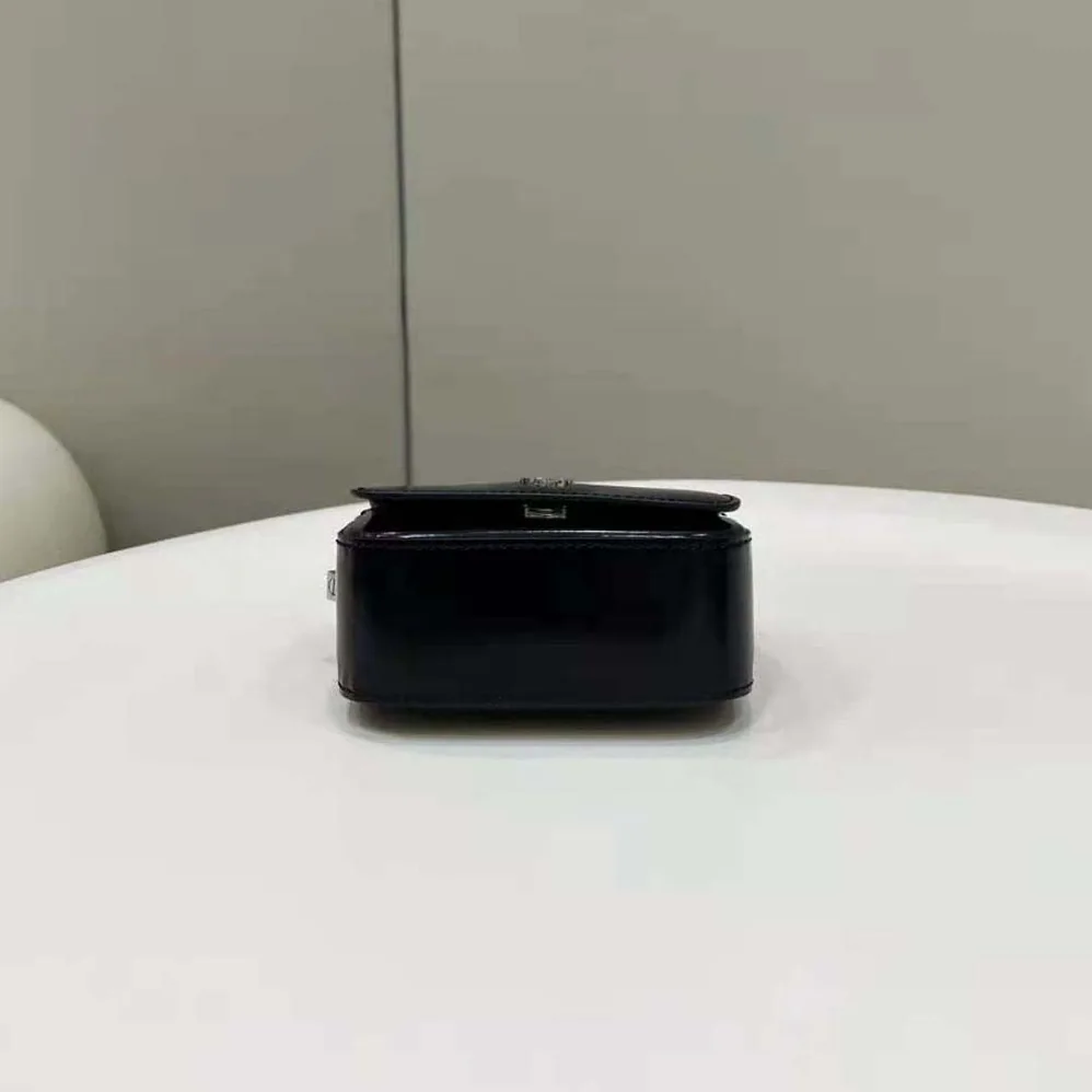Fendi Nano Bag F Black Leather Mini for Women in Bag Fendi Nano Bag F Black Leather Mini for Women in Bag