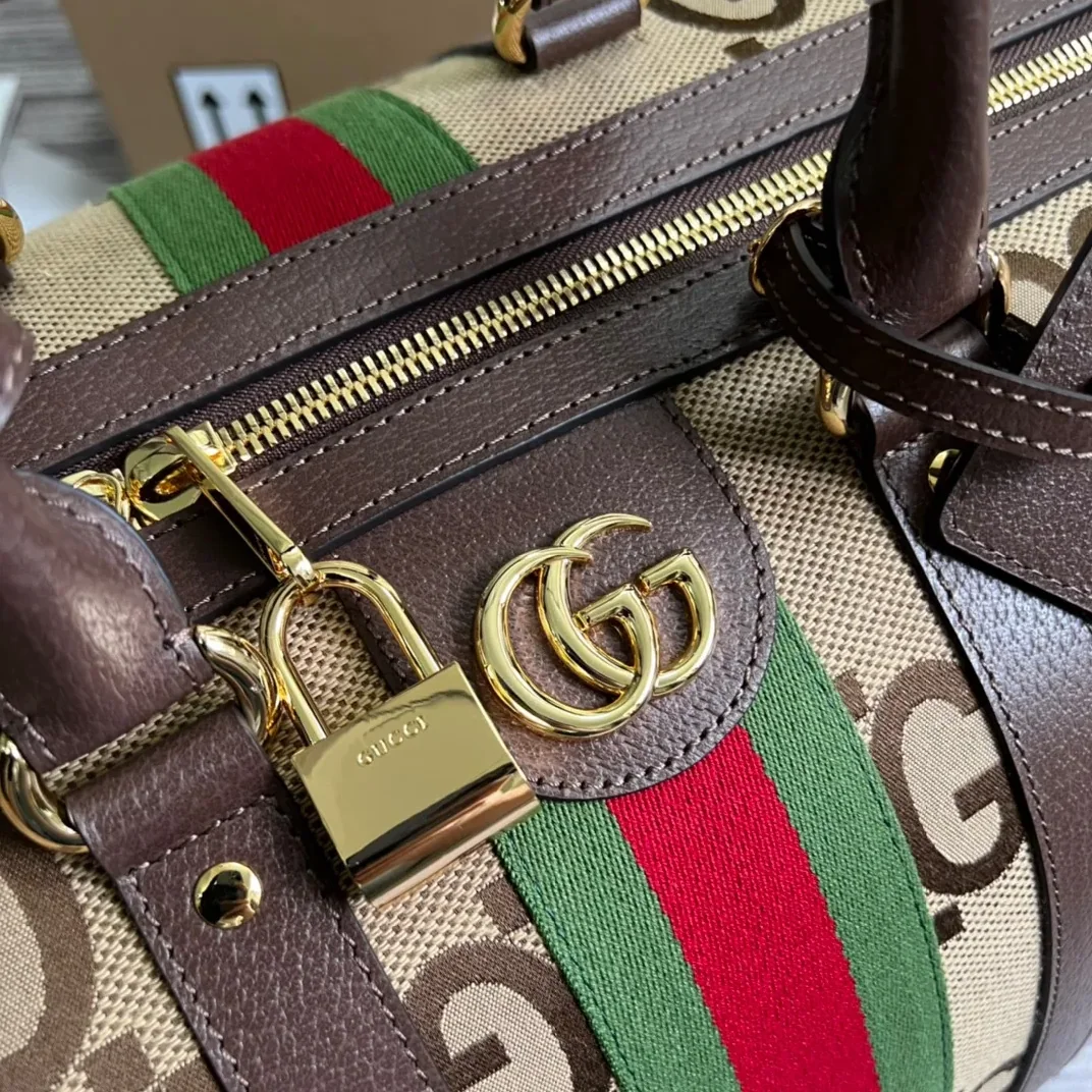 Gucci Jumbo GG Large Duffle Bag Brown /