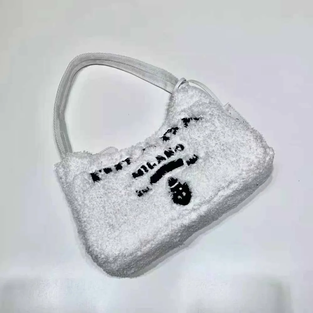 Prada Re-Edition 2000 Terry Mini-Bag for Women in White Prada Re-Edition 2000 Terry Mini-Bag for Women in White