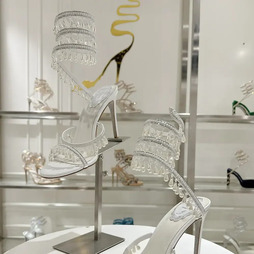 Rene Caovilla Chandelier Ivory Sandal 105 for Women