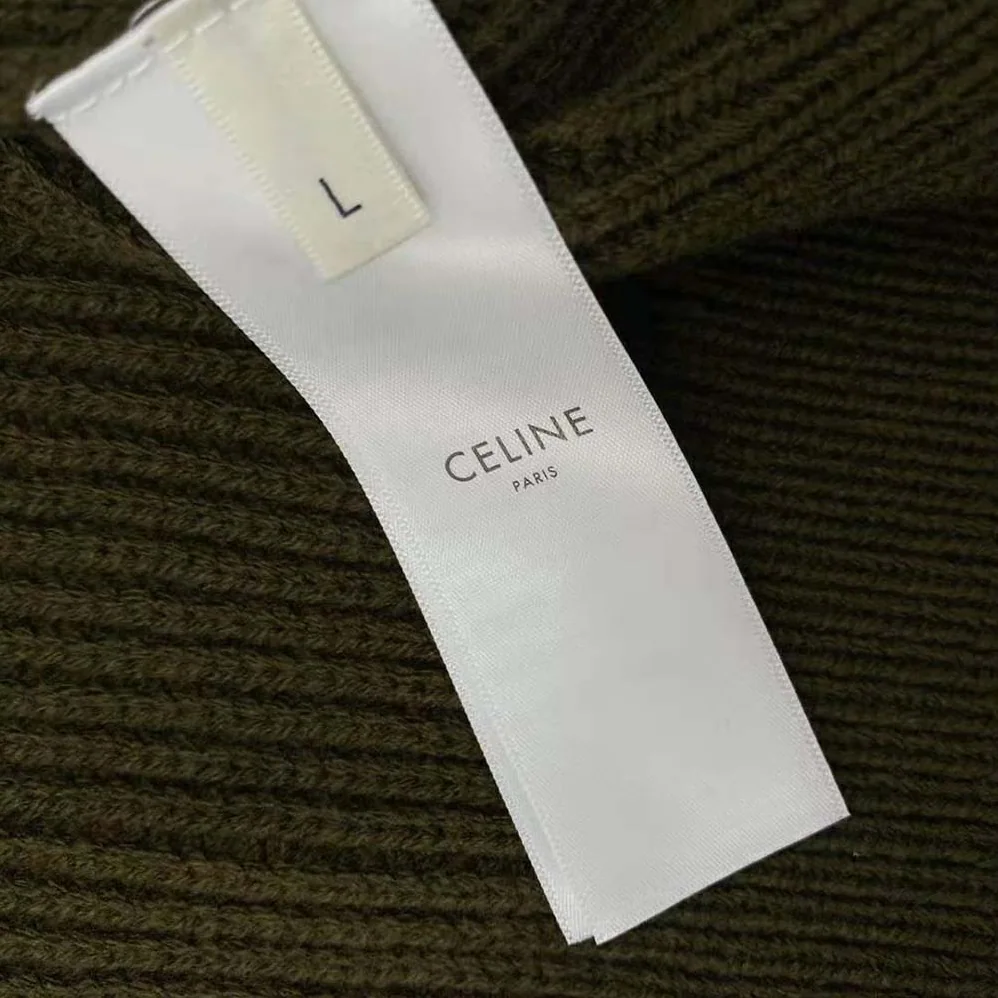 Celine Oversized Celine Sweater in Wool for Women in Green