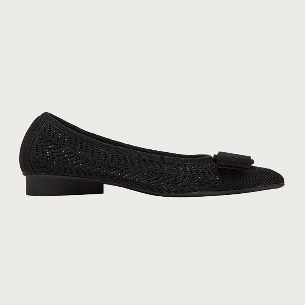 Salvatore Ferragamo Viva Responsible Ballet Flat for Women in Black Salvatore Ferragamo Viva Responsible Ballet Flat for Women in Black