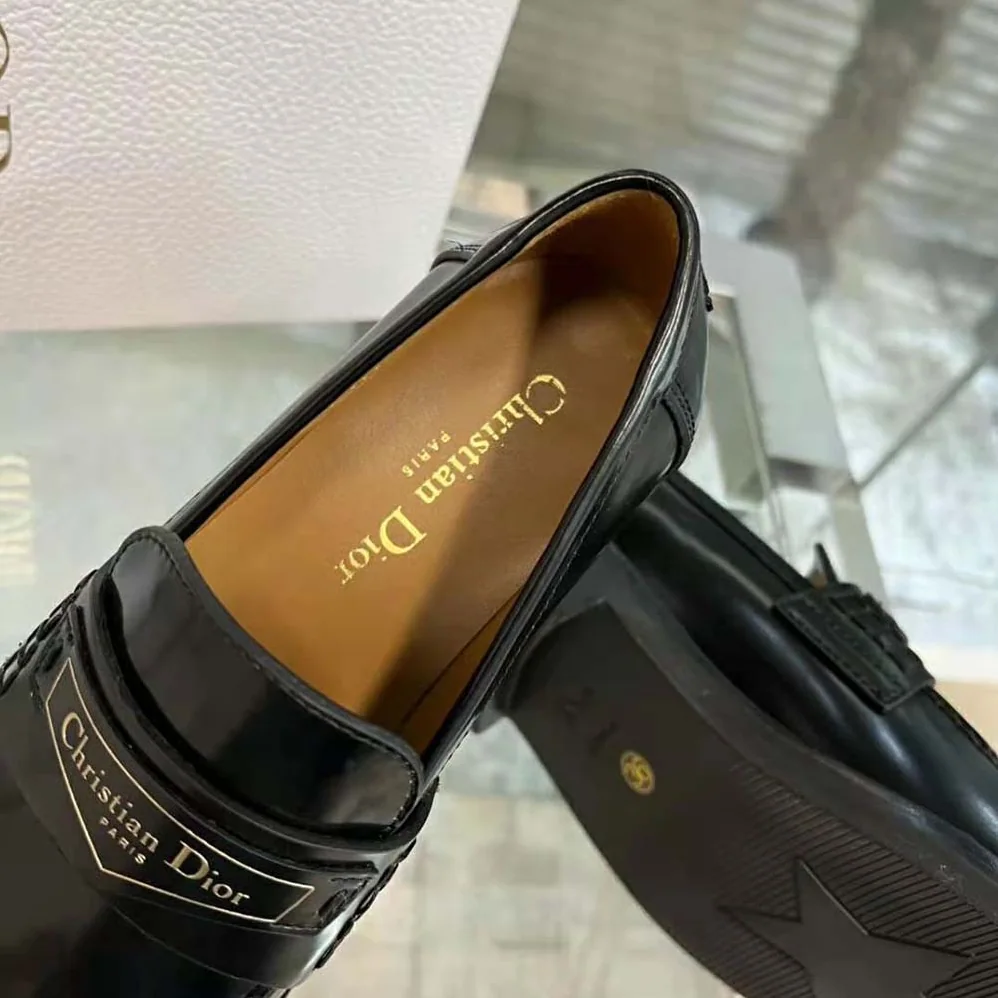 Dior Boy Loafer Black Brushed Calfskin for Women Dior Boy Loafer Black Brushed Calfskin for Women