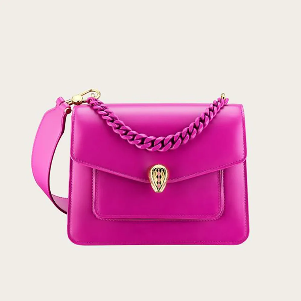 Bvlgari Serpenti Forever Crossbody Bag in Purple Nappa Leather for Women